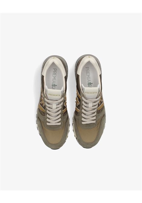 Premiata Lander 8009 mens sneakers in suede and nylon military green PREMIATA |  | LANDER VAR8009